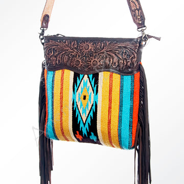 American Darling Cross Body Hand Tooled Saddle Blanket Genuine Leather Western Women Bag Handbag Purse | Crossbody for |Cute